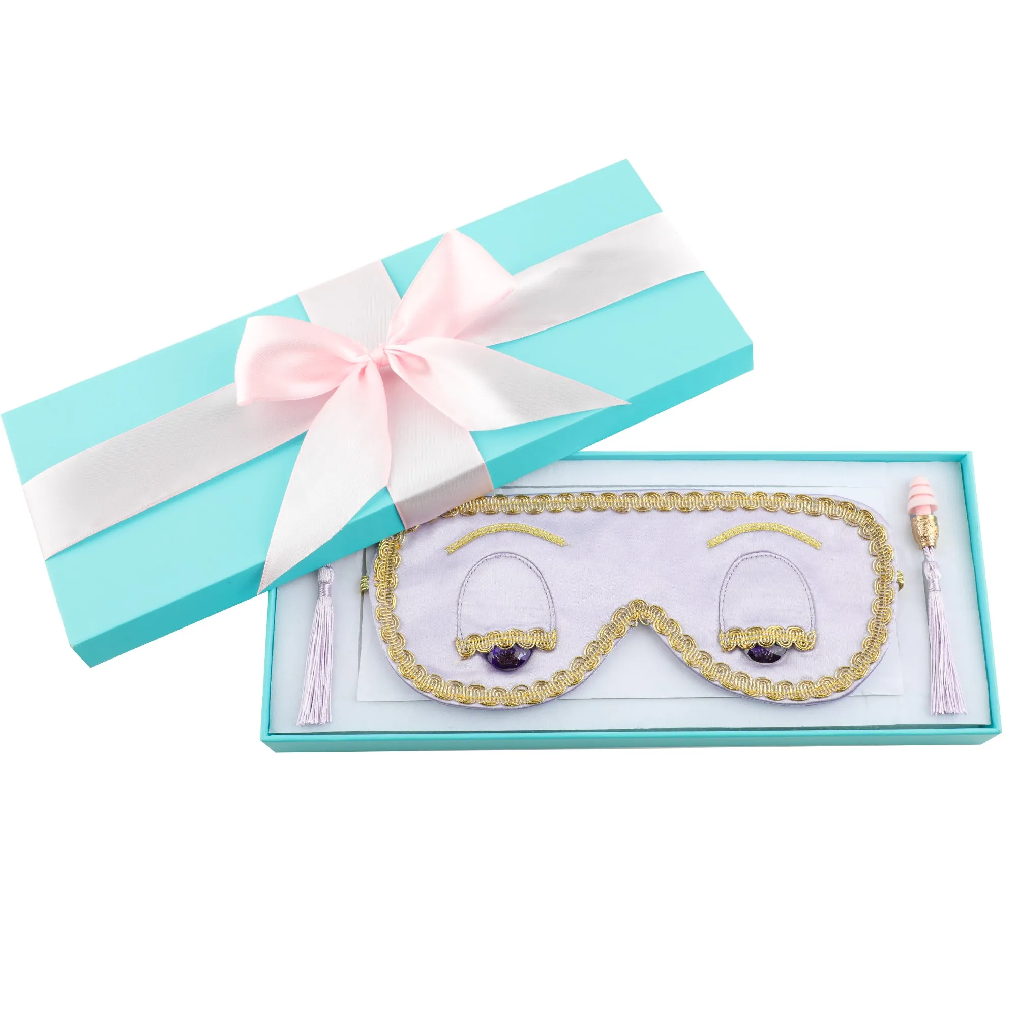 Sleepy Valentine-the Breakfast at Tiffany’s Inspired Sleep Accessories Gift Box Set with Audrey Greeting Card