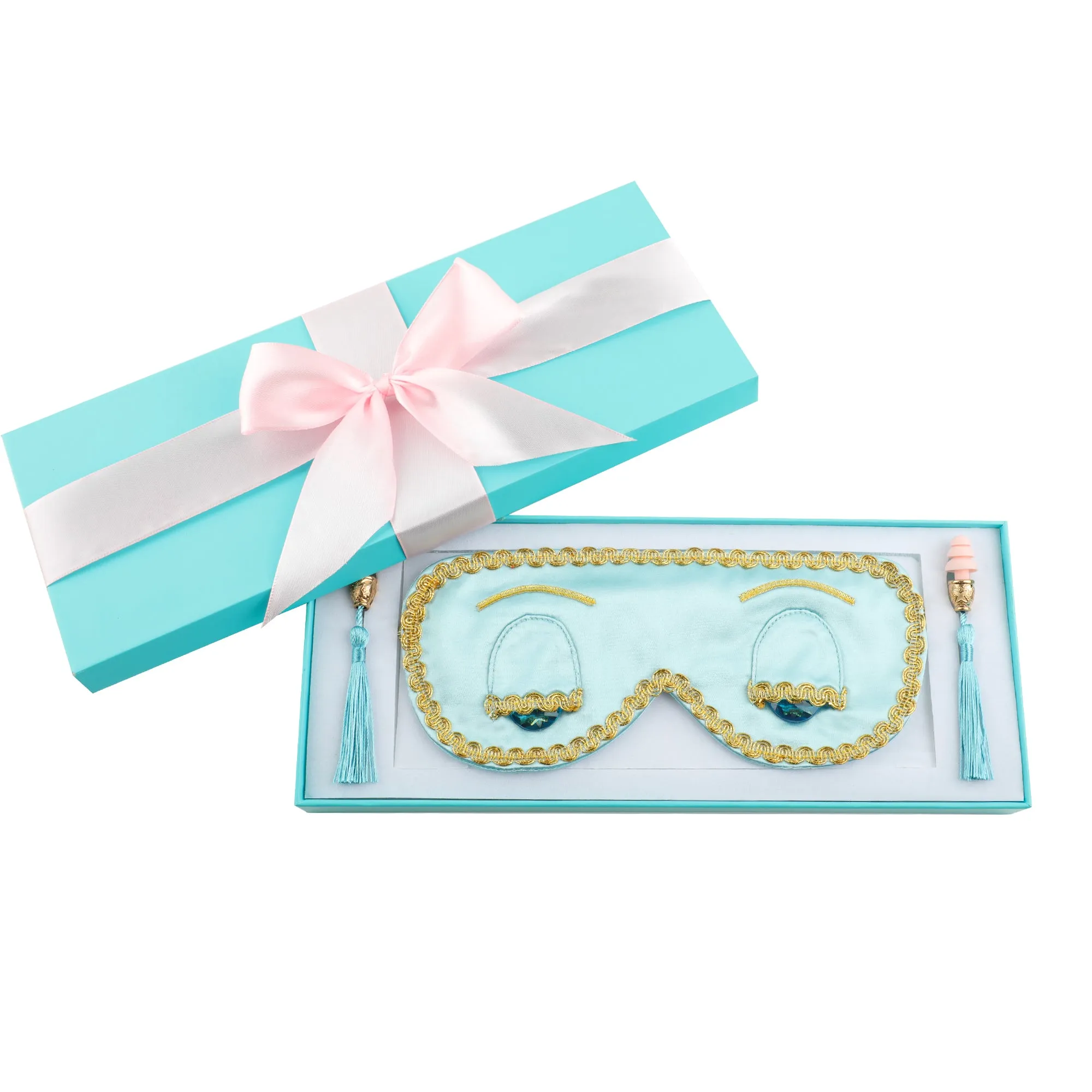 Sleepy Valentine-the Breakfast at Tiffany’s Inspired Sleep Accessories Gift Box Set with Audrey Greeting Card