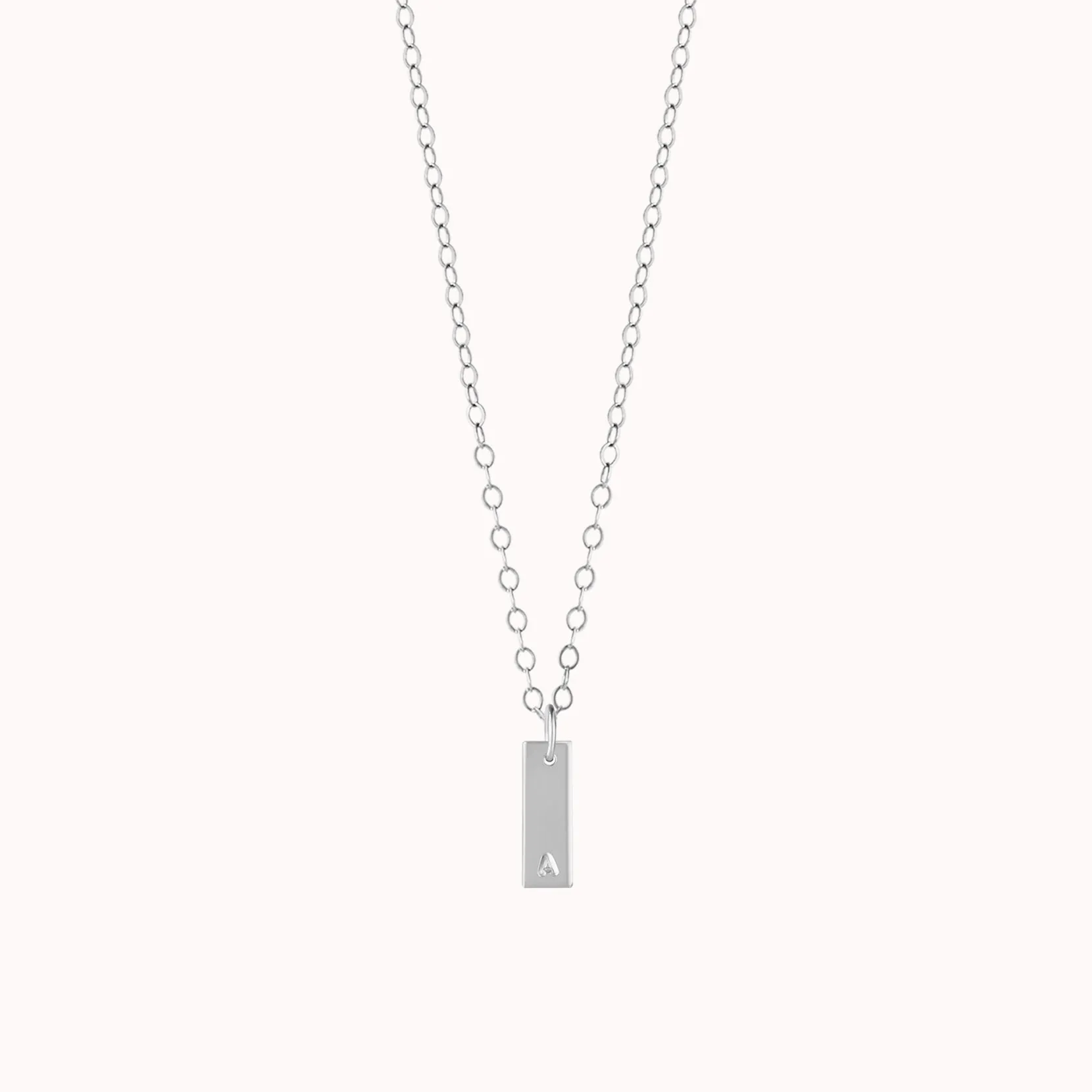 Slim Initial Tag Necklace