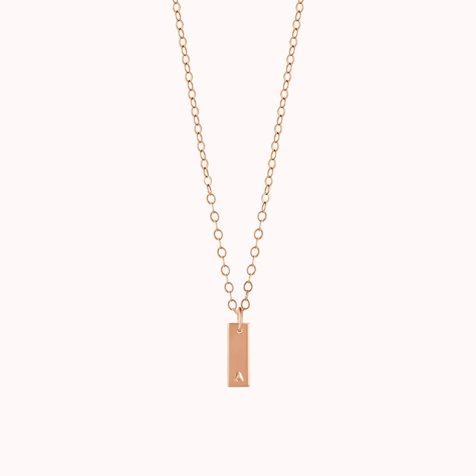 Slim Initial Tag Necklace