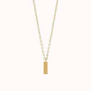 Slim Initial Tag Necklace