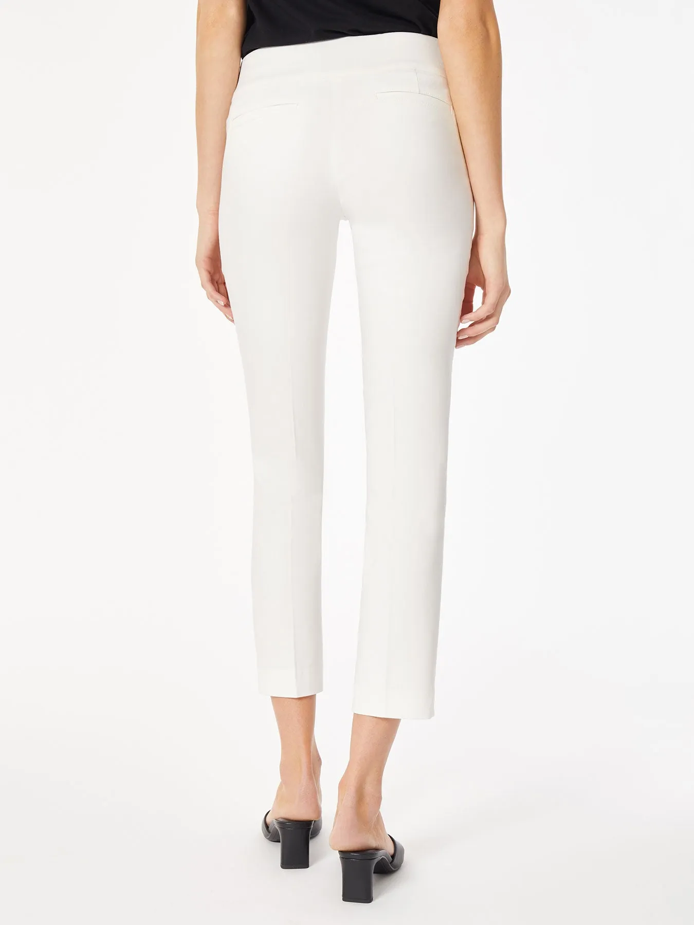 Solid Stretch Pull-on Straight Leg Pant