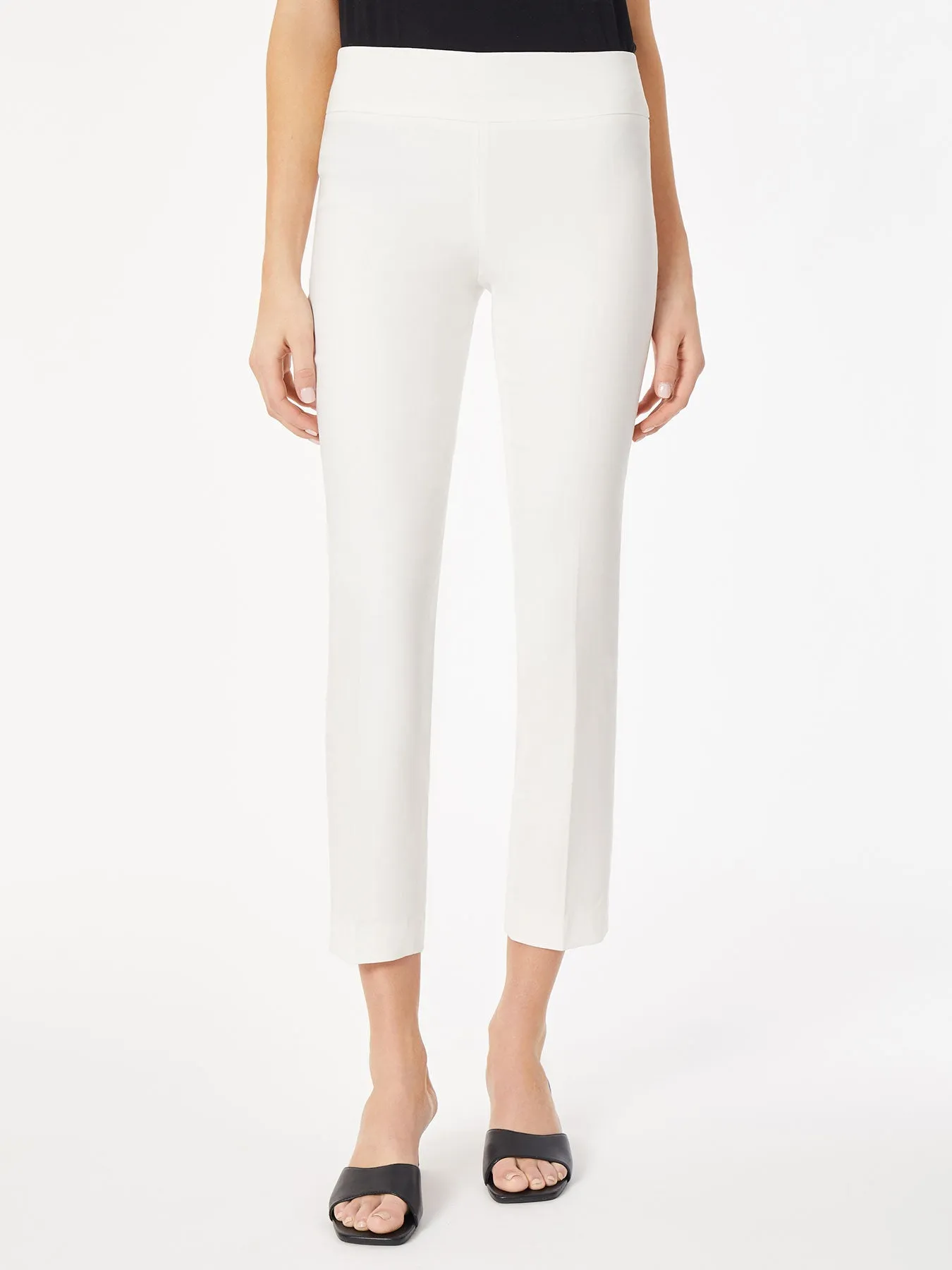 Solid Stretch Pull-on Straight Leg Pant