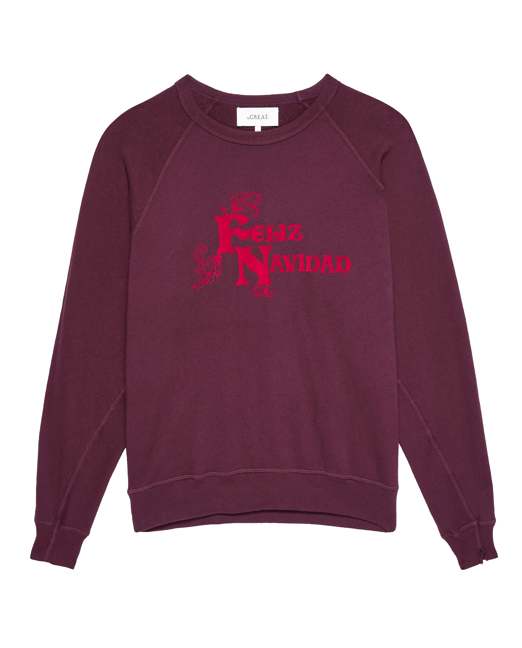 The College Sweatshirt. Graphic -- Mulled Wine with Feliz Navidad Graphic