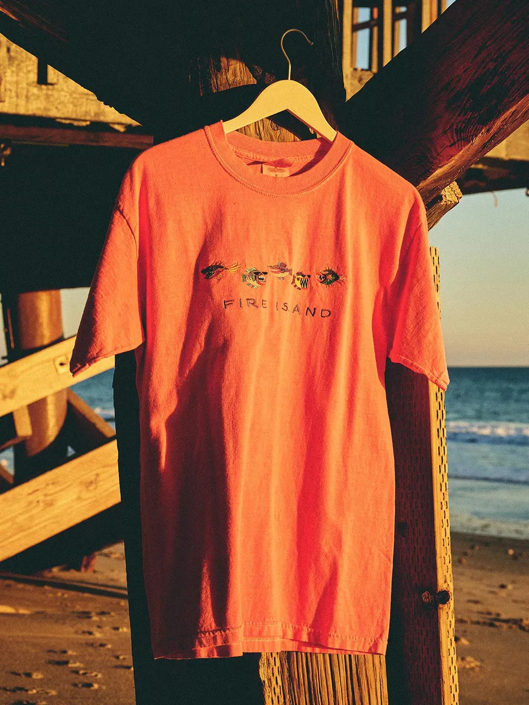 The Fire Island Vintage Tee | Washed Neon Fire Island Fish