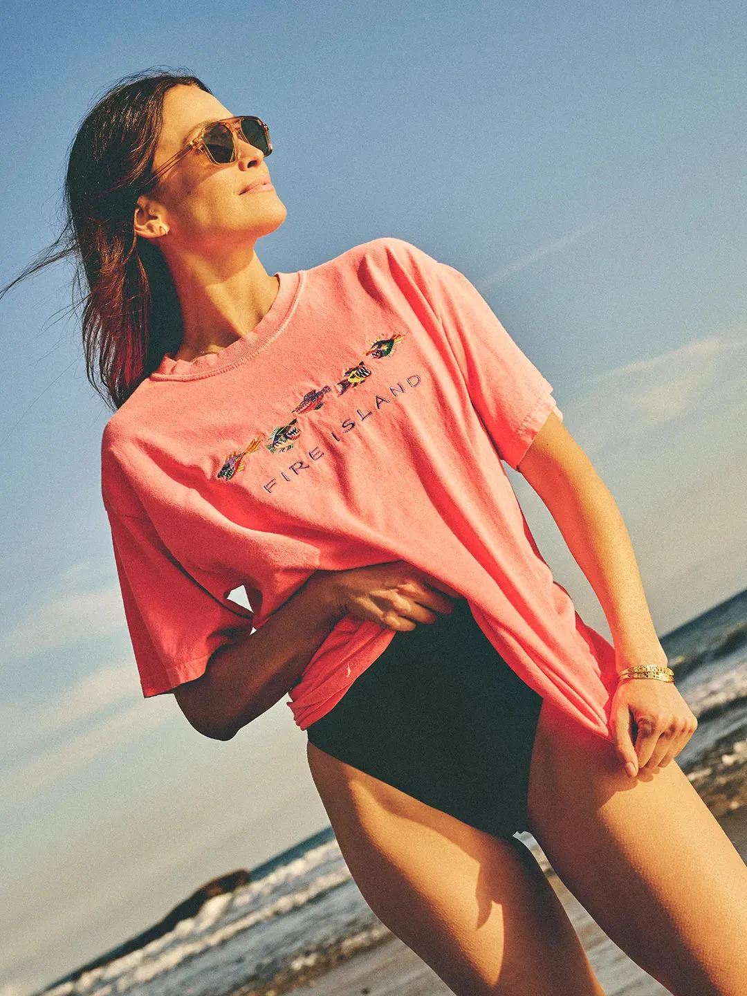 The Fire Island Vintage Tee | Washed Neon Fire Island Fish