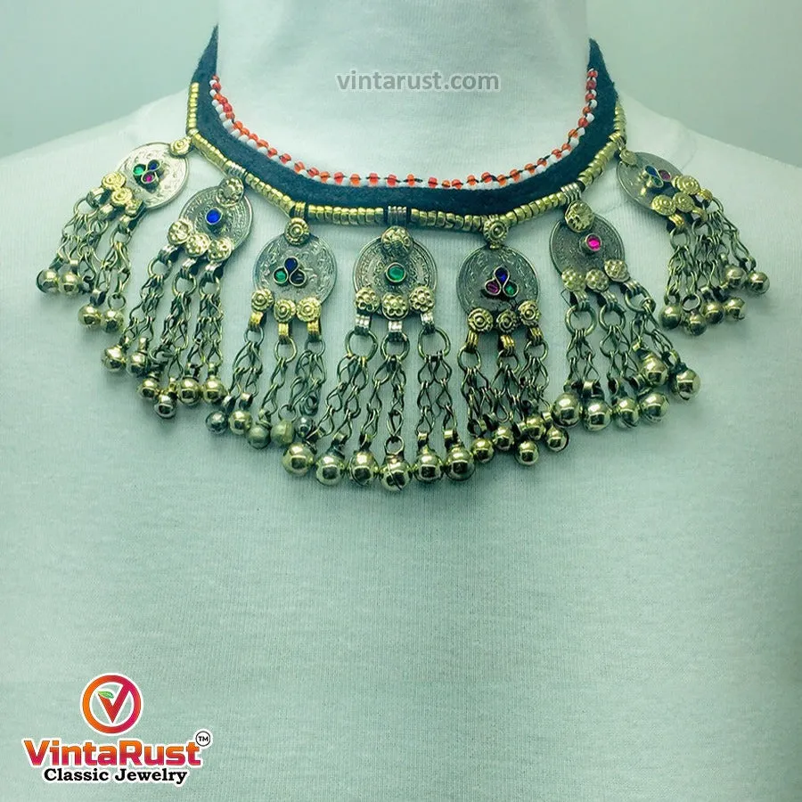 Traditional Statement Vintage Coins Choker Necklace