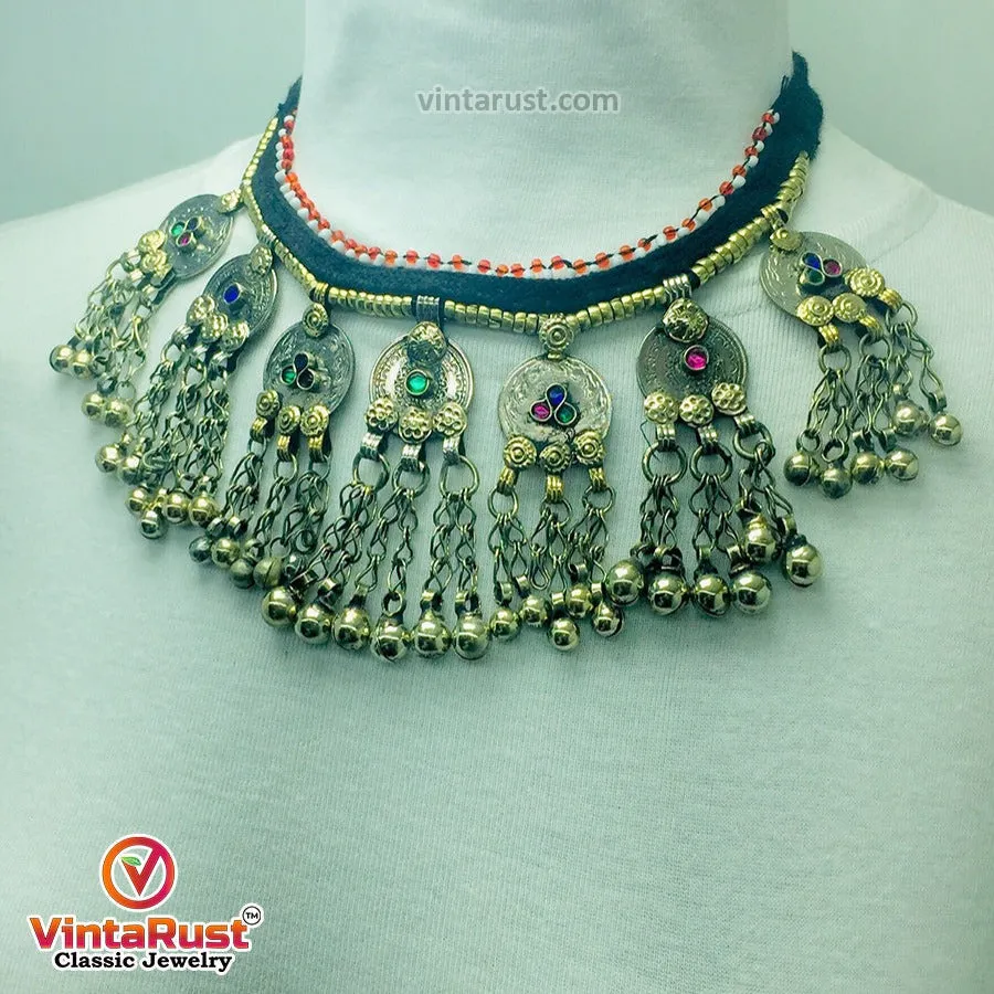 Traditional Statement Vintage Coins Choker Necklace