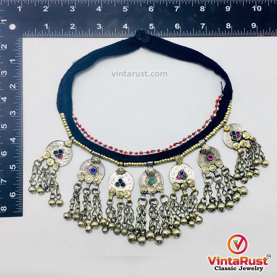 Traditional Statement Vintage Coins Choker Necklace