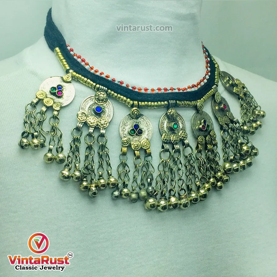 Traditional Statement Vintage Coins Choker Necklace