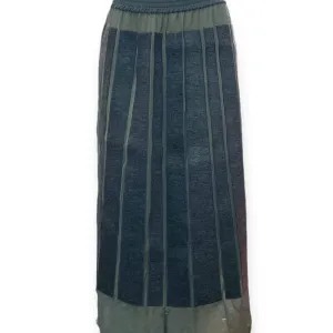 Viktor & Rolf Wool Gray Long Panel Midi Skirt