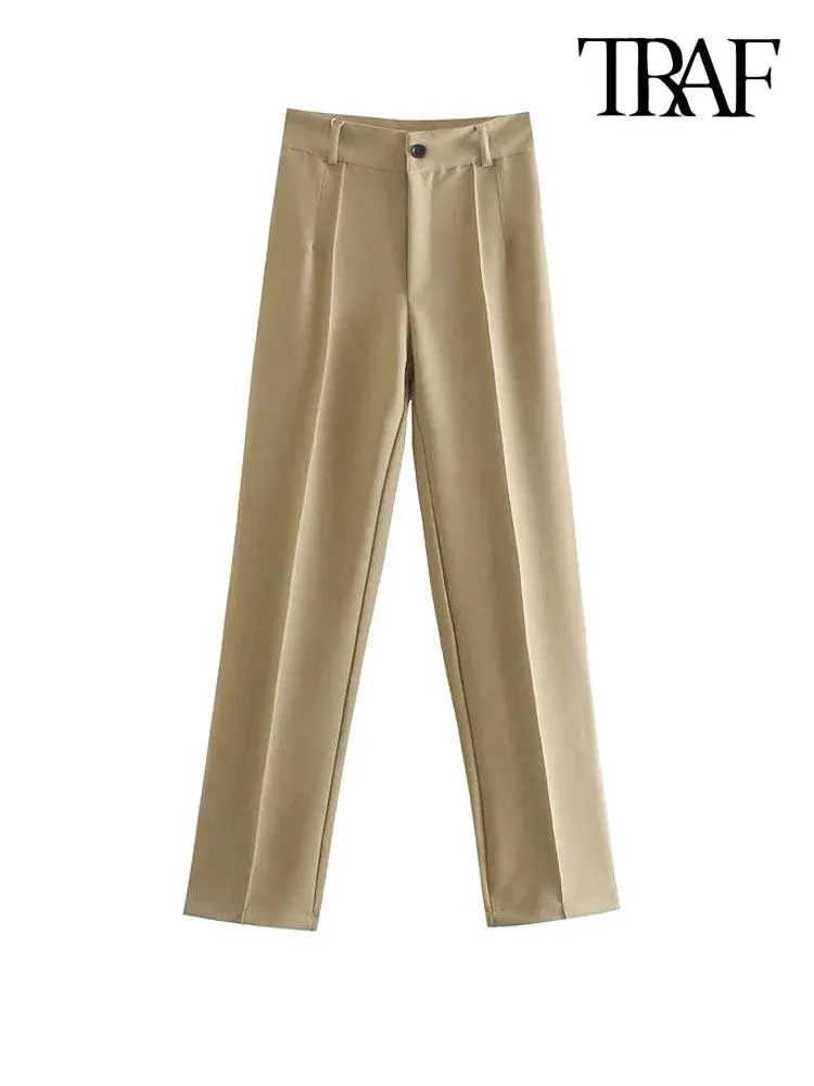 Vintage Chic High-Waist Pants: Modern Office Style Essentials