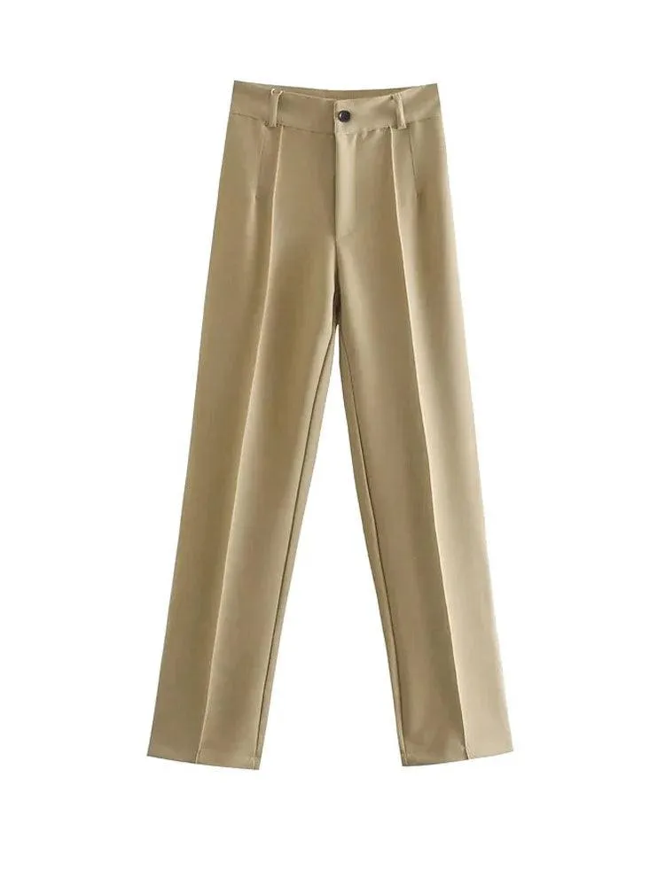 Vintage Chic High-Waist Pants: Modern Office Style Essentials