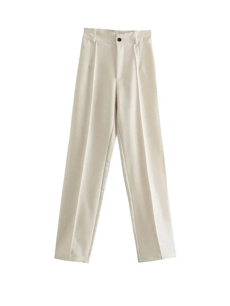 Vintage Chic High-Waist Pants: Modern Office Style Essentials