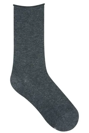 Wool Cotton Doubleface Socks Short Anthracite