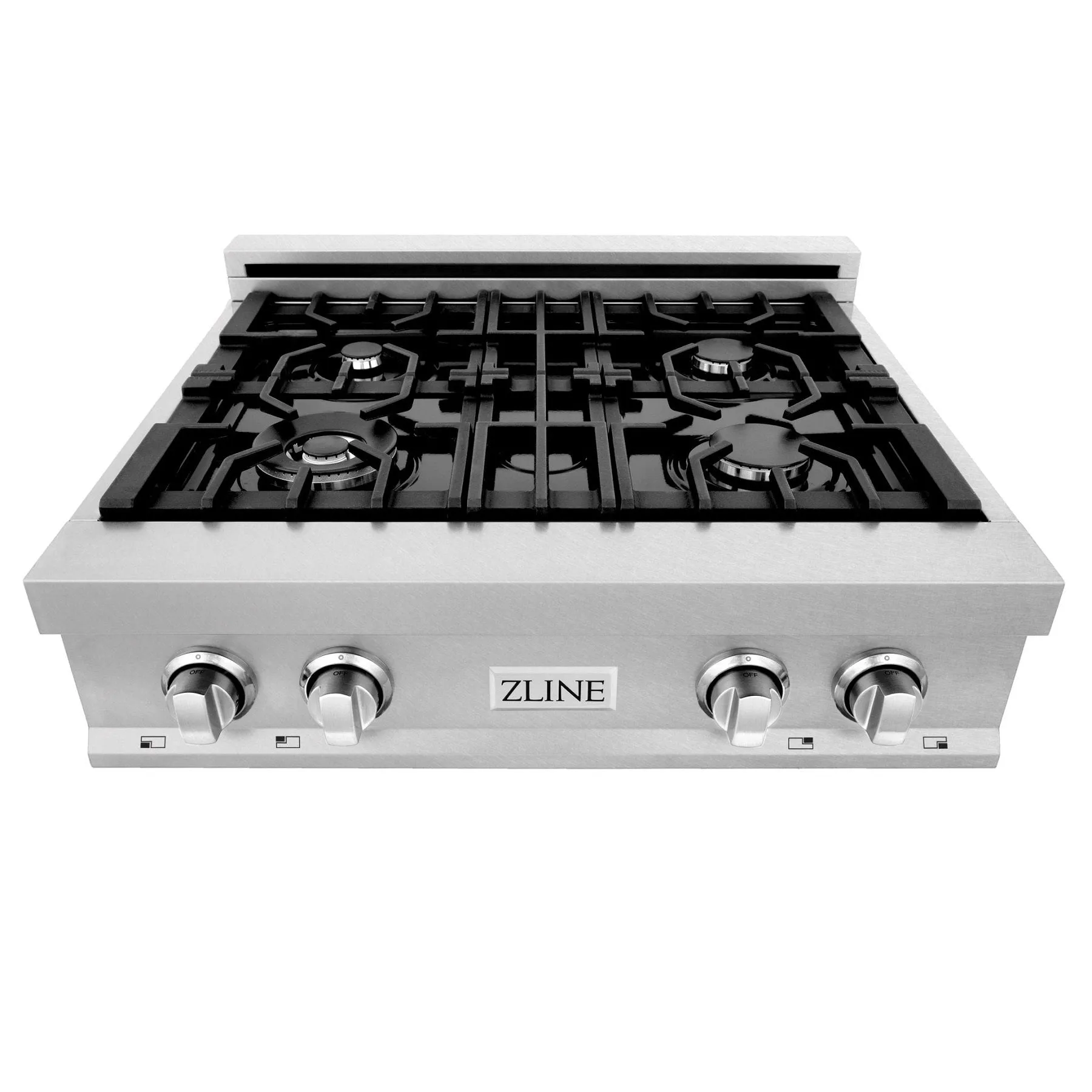 ZLINE 30" Porcelain Gas Stovetop in DuraSnow® Stainless Steel with 4 Gas Burners (RTS-30)